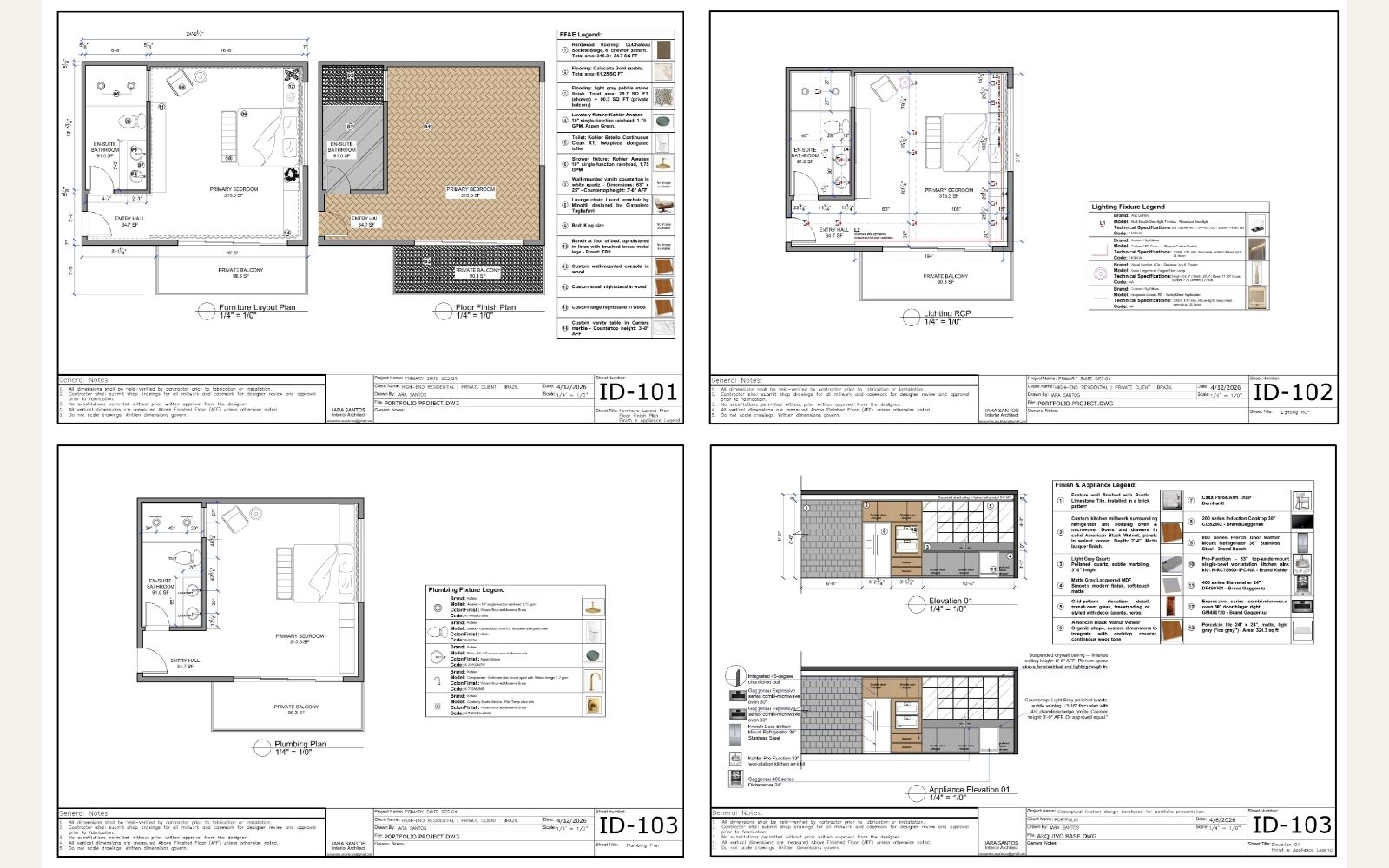 A reflected ceiling plan with detailed lighting legend, annotated with mounting heights and fixture codes.